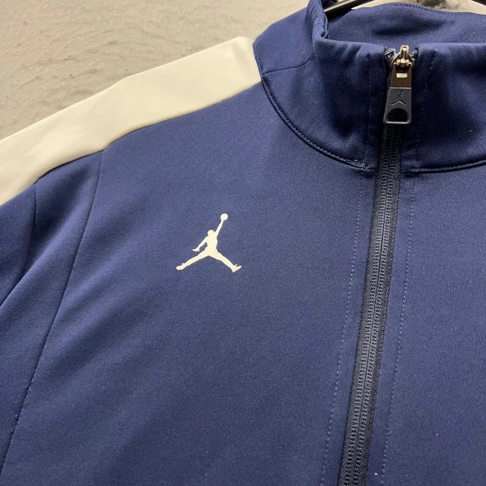 Jordan Mens XL Track Jacket Navy Blue White NT Football Full Zip Jumpman 1751